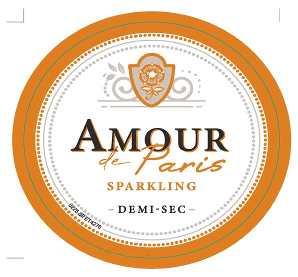 TABC label artwork for Amour de Paris Demi Sec Sparkling