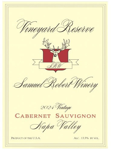 TABC label artwork for Samuel Robert Vineyard Reserve Napa Valley Cabernet Sauvignon