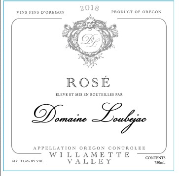 TABC label artwork for Domaine Loubejac Rose Willamette