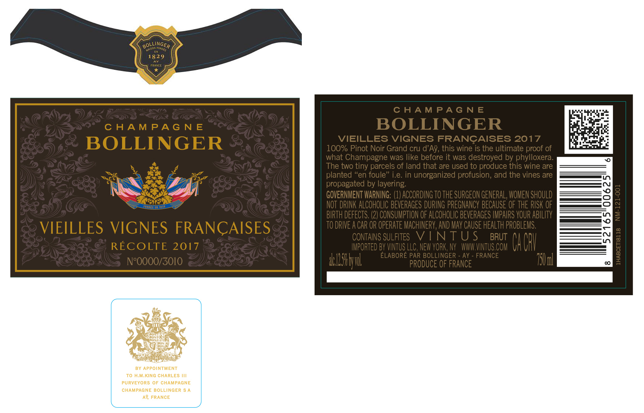 TABC label artwork for Bollinger