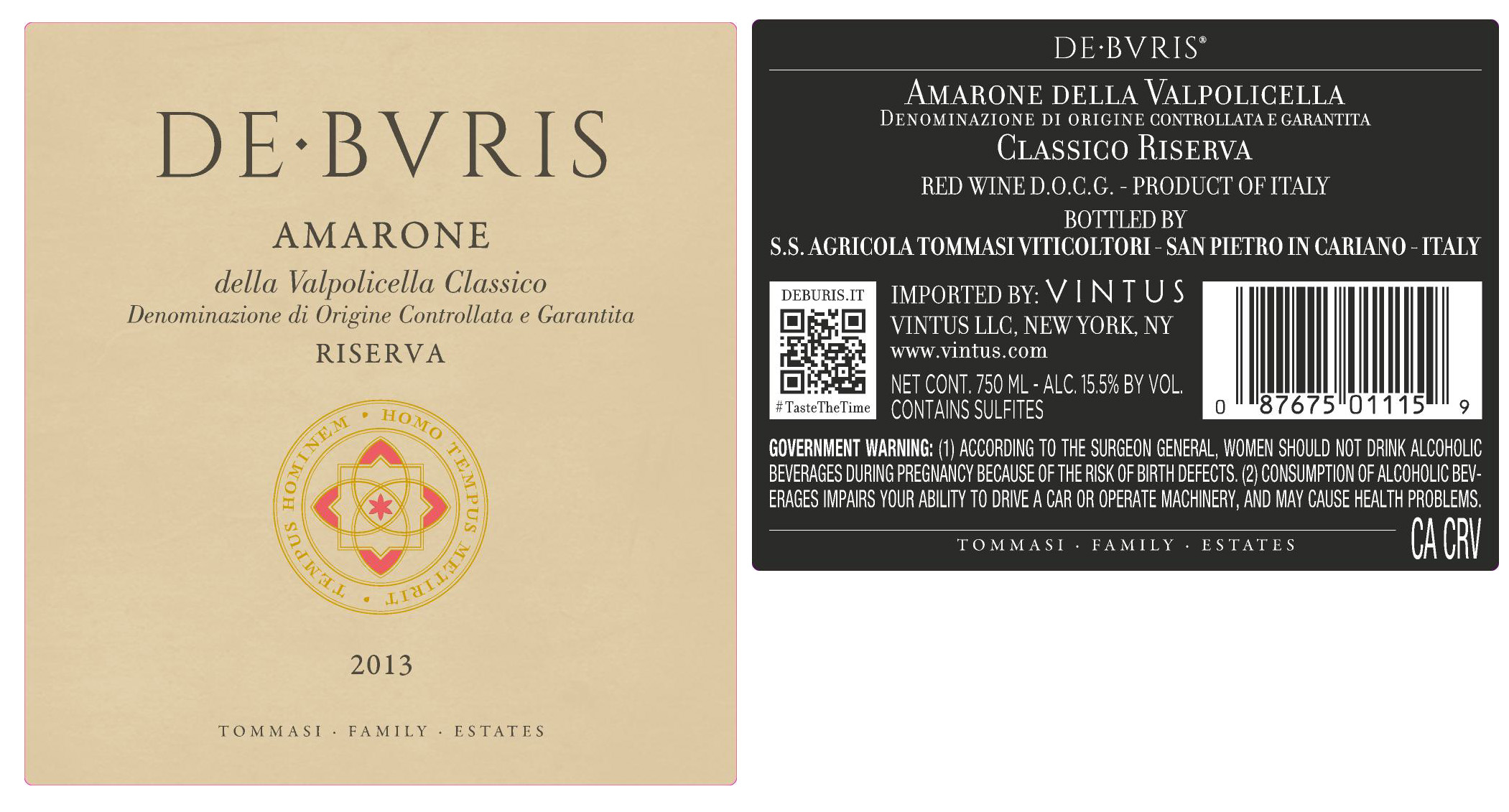 TABC label artwork for Tommasi
