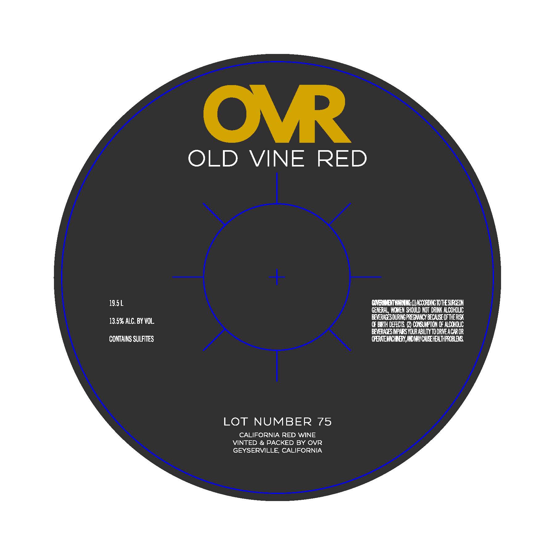 TABC label artwork for Marietta OVR Old Vine Ranch Red