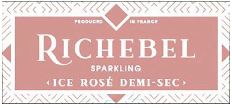 TABC label artwork for Richebel Ice Sparkling Rose