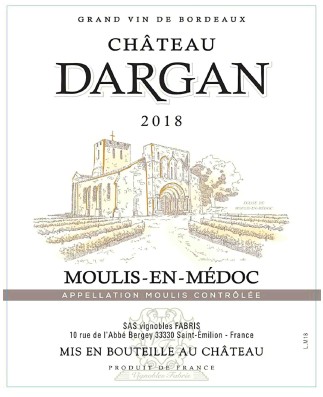 TABC label artwork for Chateau Dargan Moulis