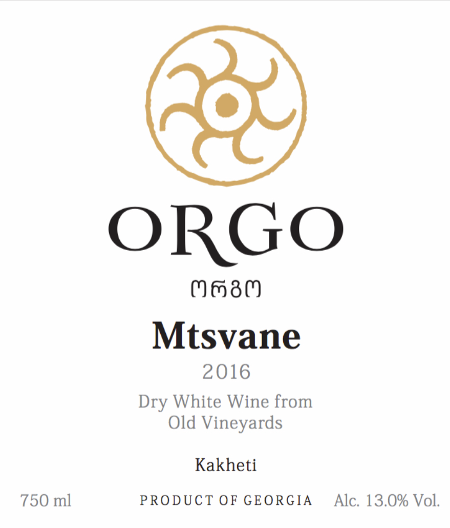 TABC label artwork for Orgo Mtsvane