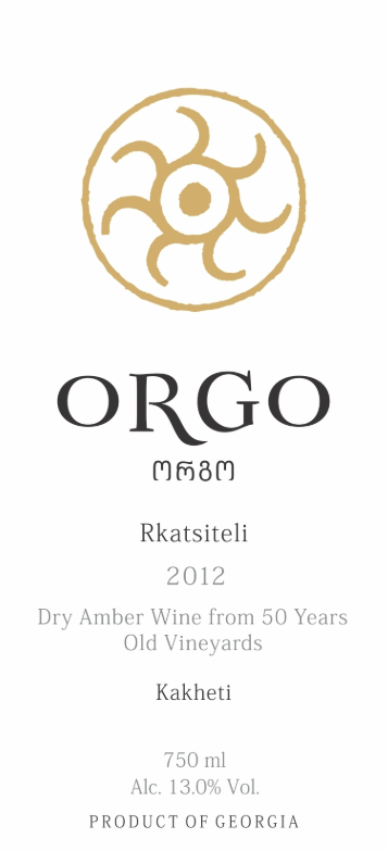TABC label artwork for Orgo Rkatsiteli