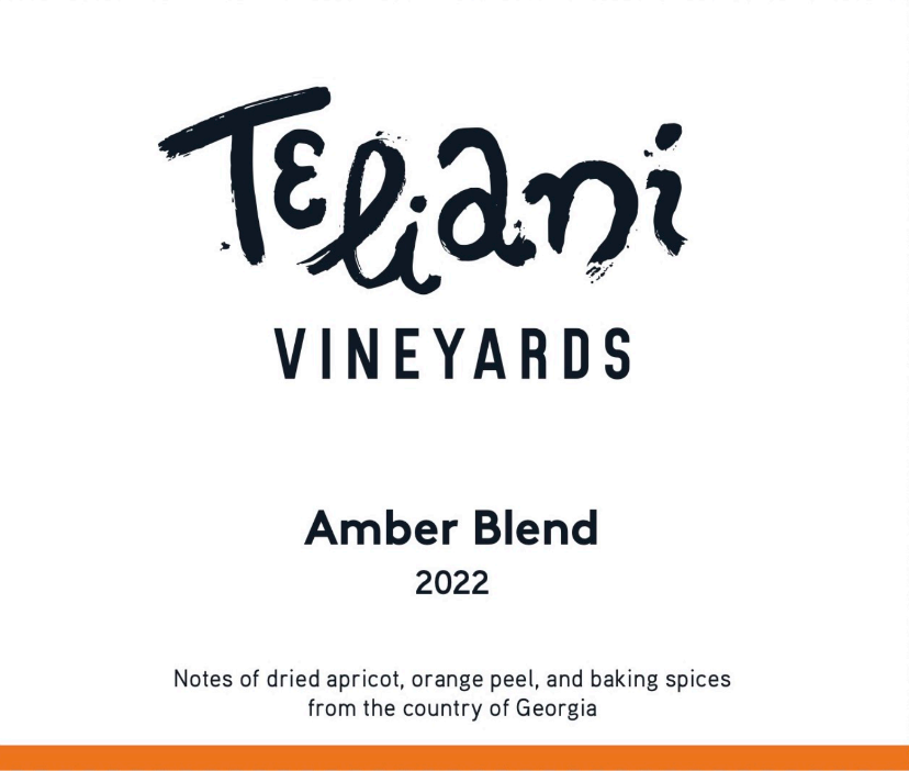 TABC label artwork for Teliani Vineyards Amber Blend