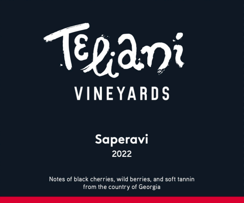 TABC label artwork for Teliani Vineyards Saperavi