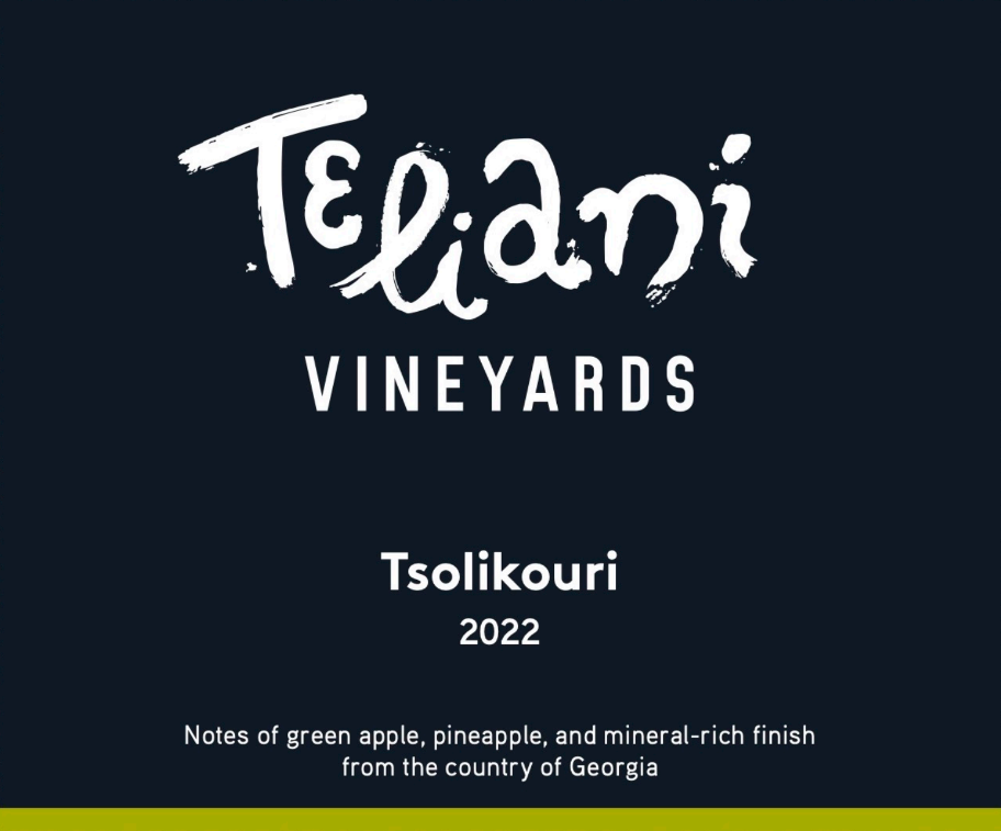 TABC label artwork for Teliani Vineyards Tsolikouri