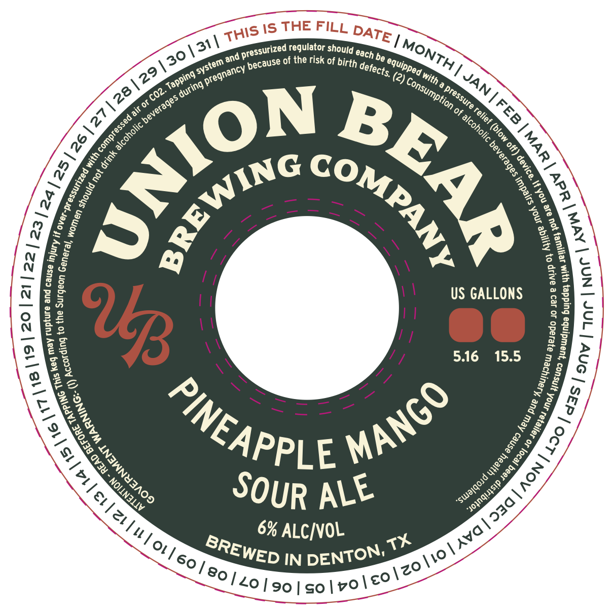 TABC label artwork for Pineapple Mango Sour Ale