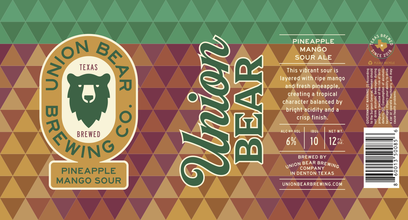 TABC label artwork for Pineapple Mango Sour Ale