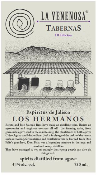 TABC label artwork for La Venenosa Tabernas Agave Spirits