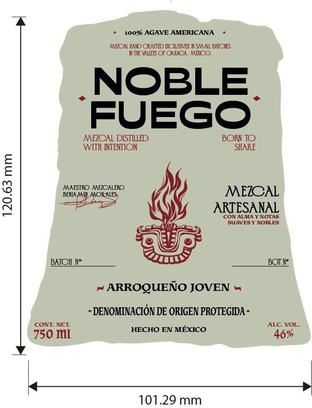 TABC label artwork for ARROQUEÑO MEZCAL