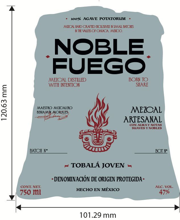 TABC label artwork for TOBALA MEZCAL