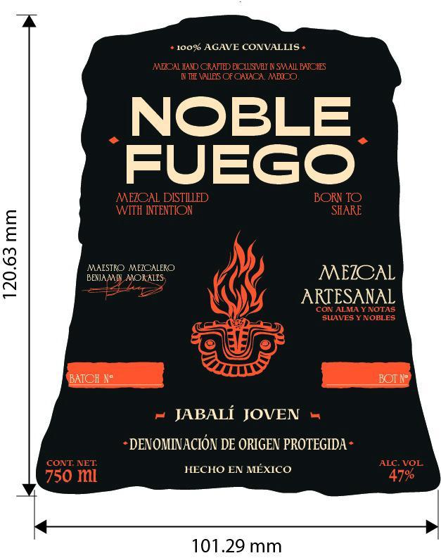 TABC label artwork for JABALI MEZCAL