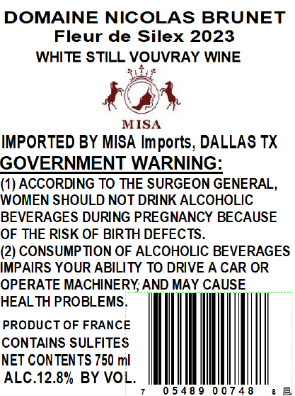 TABC label artwork for DOMAINE NICOLAS BRUNET FLEUR DE SILEX