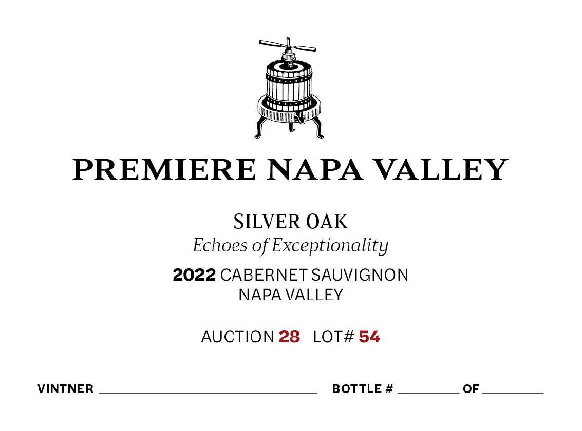 TABC label artwork for PNV Silver Oak "Echoes of Exceptionality" Cabernet Sauvignon