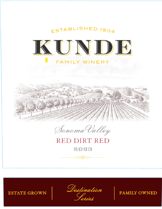TABC label artwork for Kunde Red Dirt Red Sonoma Valley