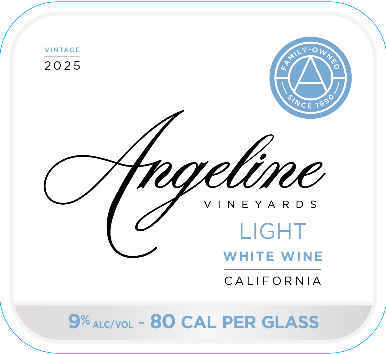 TABC label artwork for ANGELINE VINEYARDS WHITE LIGHT