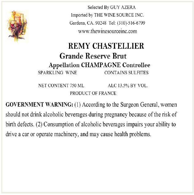 TABC label artwork for Rémy Chastellier Champagne Brut Grand Reserve NV
