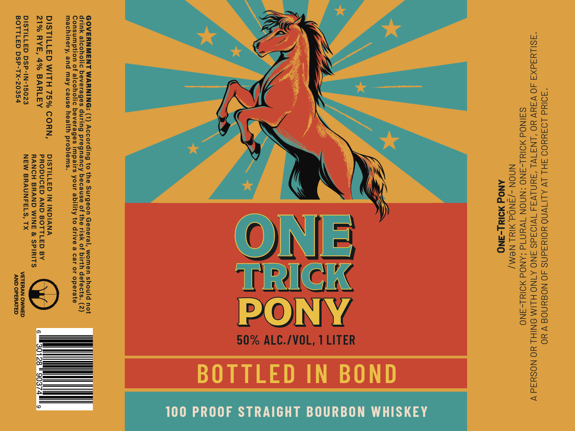 TABC label artwork for One Trick Pony