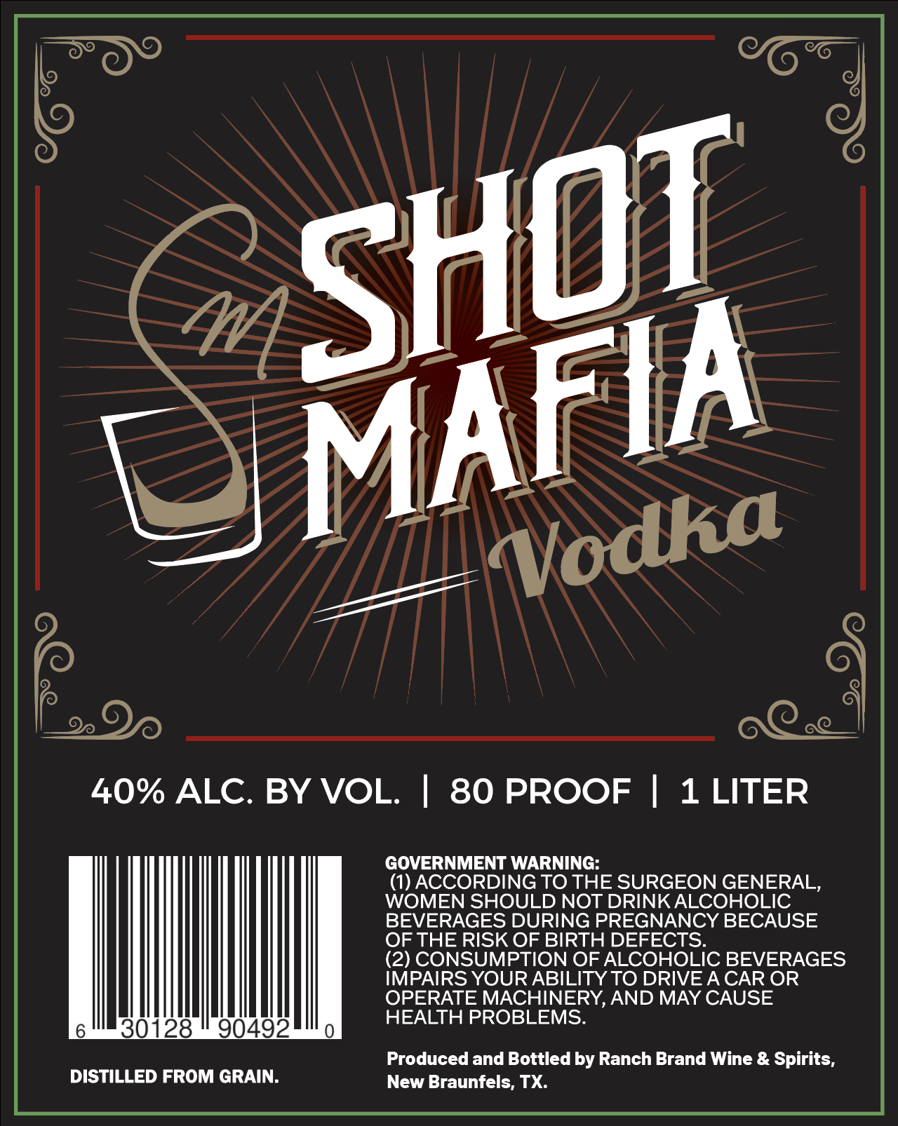 TABC label artwork for Shot Mafia