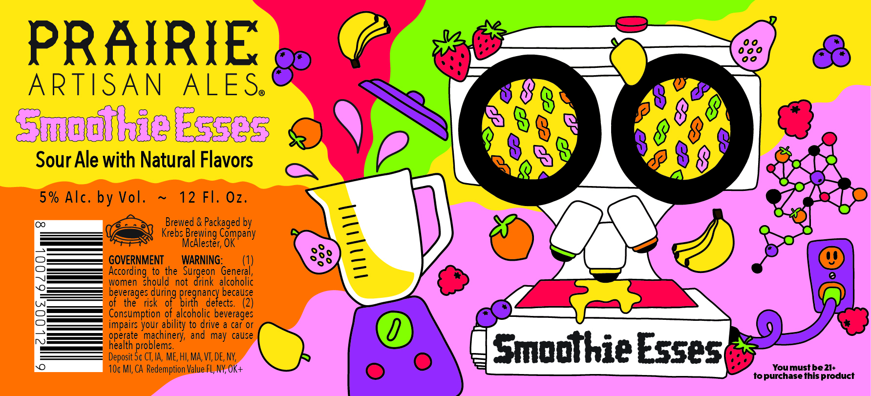 TABC label artwork for Prairie Artisan Ales Smoothie Esses