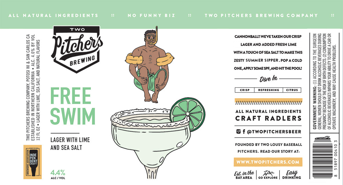 TABC label artwork for Free Swim