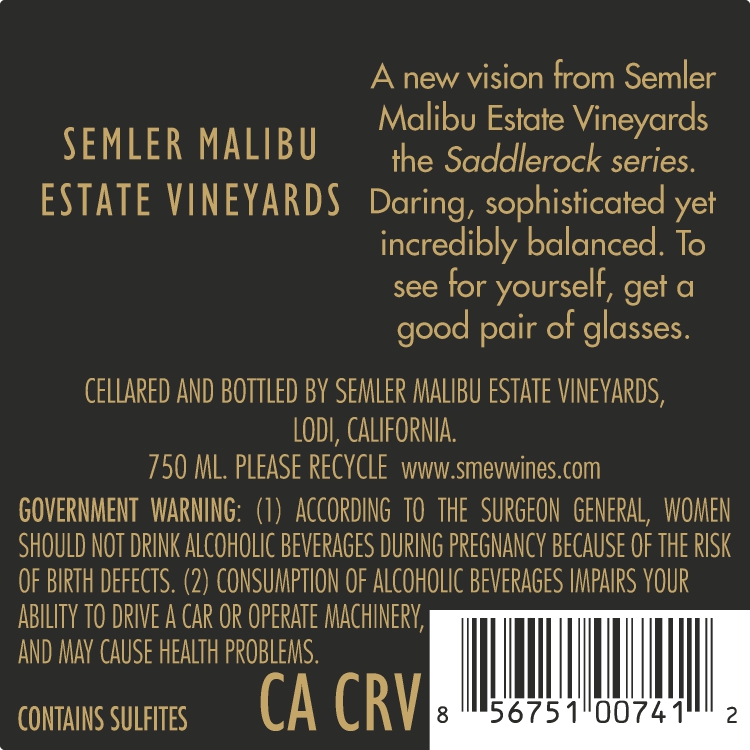 TABC label artwork for SADDLEROCK GRAND CUVEE