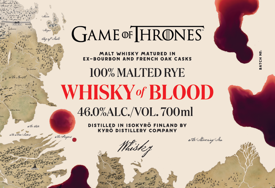TABC label artwork for Whisky of Blood Malt Whisky 100% Malted Rye