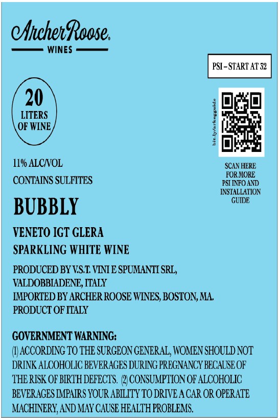 TABC label artwork for Archer Roose Bubbly 20L