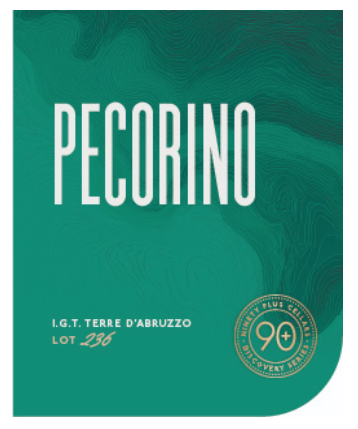 TABC label artwork for 90+ Cellars Lot 236 Pecorino
