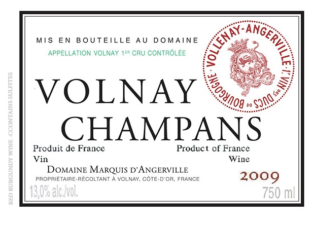 TABC label artwork for DOMAINE MARQUIS D'ANGERVILLE CHAMPANS
