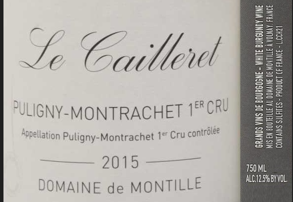 TABC label artwork for DOMAINE DE MONTILLE LE CAILLERET