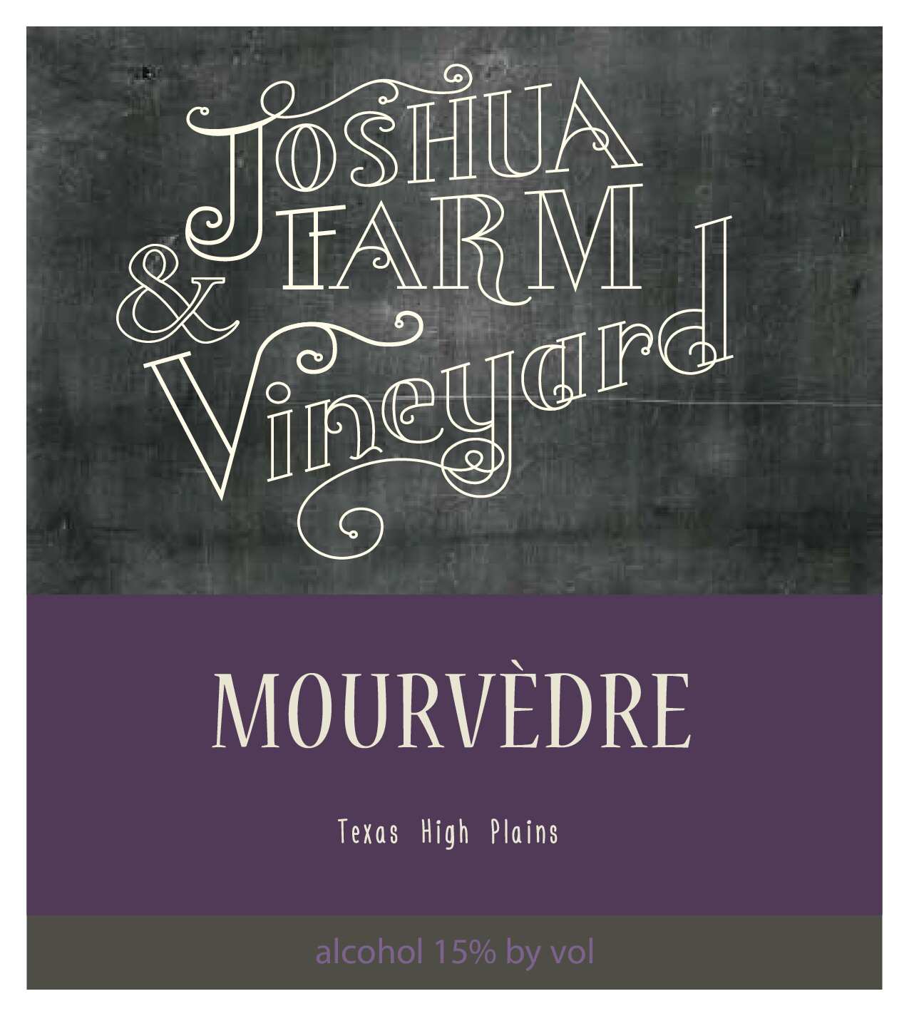 TABC label artwork for Joshua Farm Vineyard Mourvedre Texas High Plains