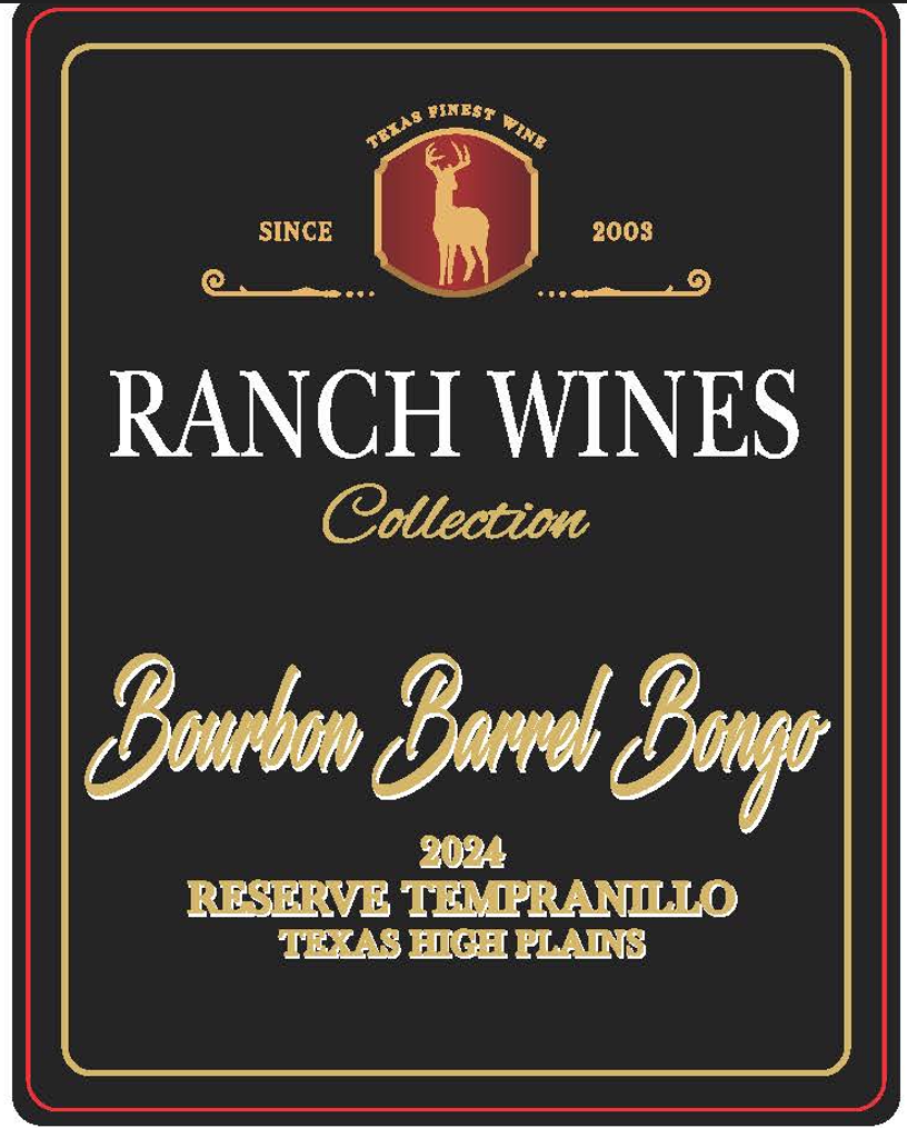 TABC label artwork for RANCH WINES BOURBON BARREL BONGO RESERVE TEMPRANILLO