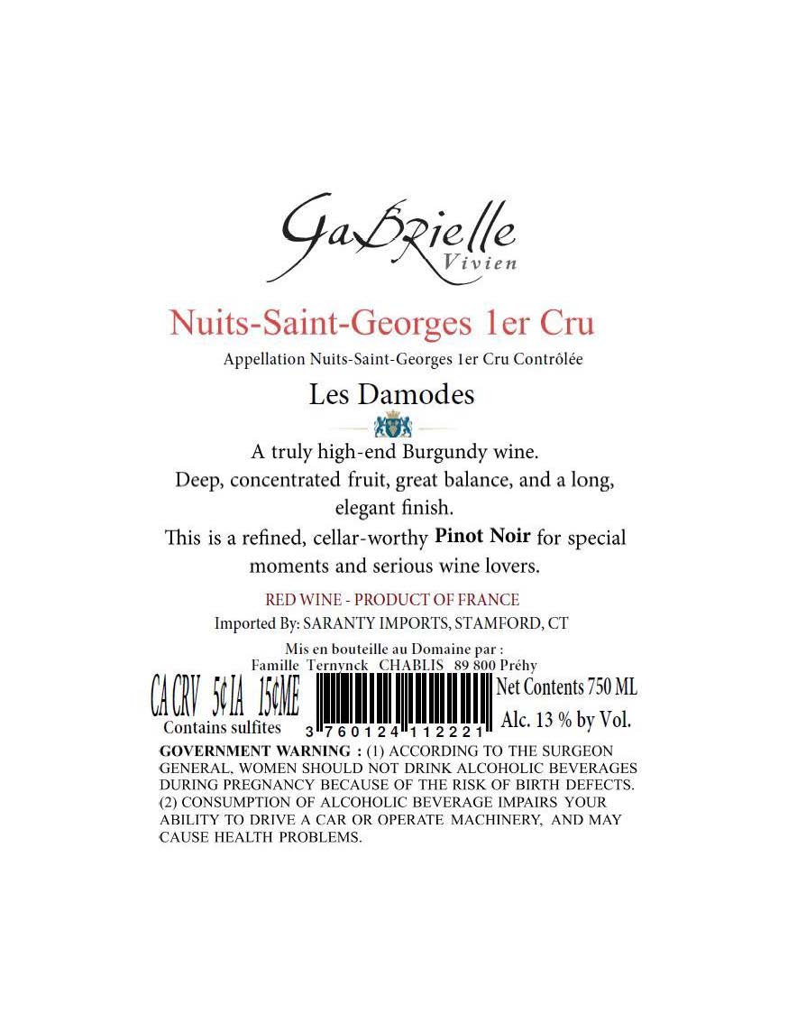TABC label artwork for GABRIELLE VIVIEN LES DAMODES