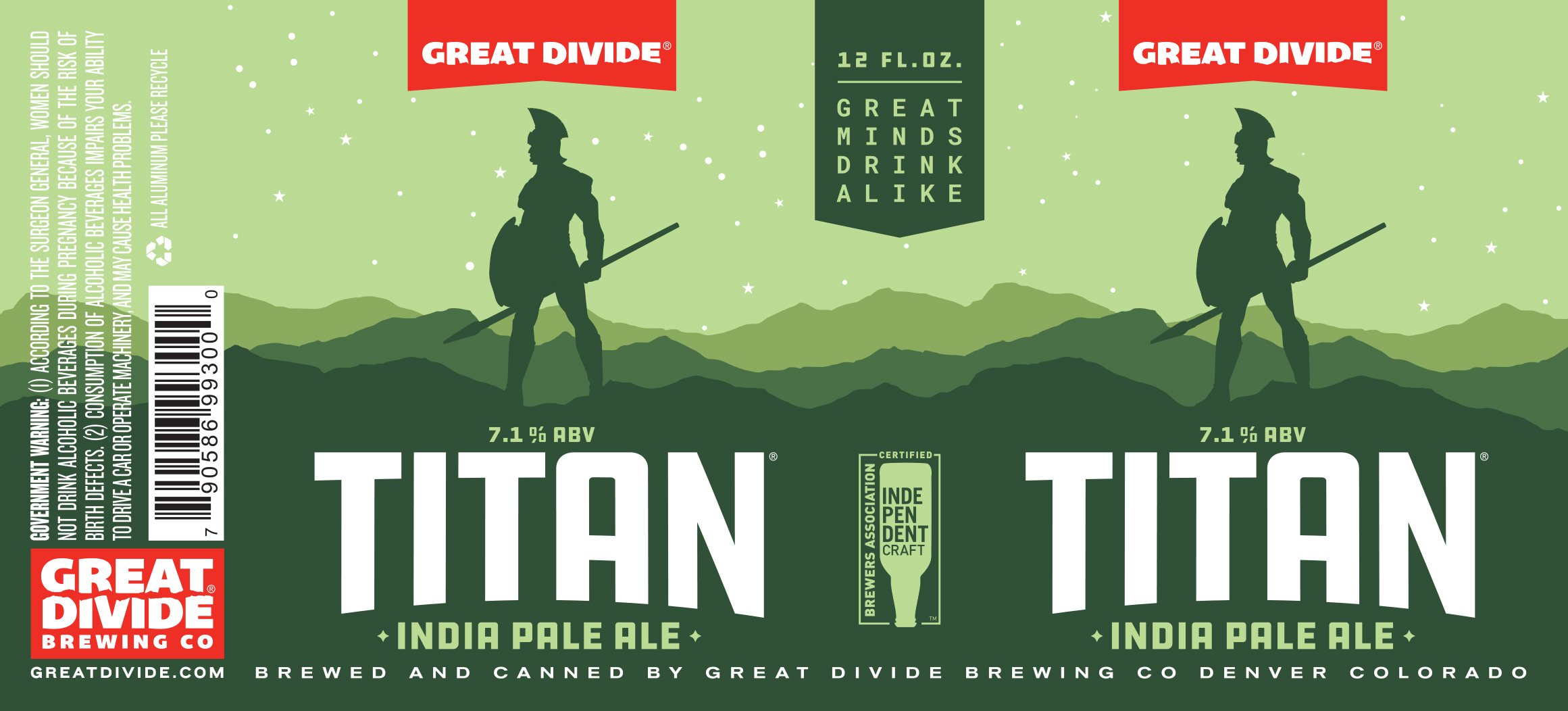 TABC label artwork for Titan India Pale Ale