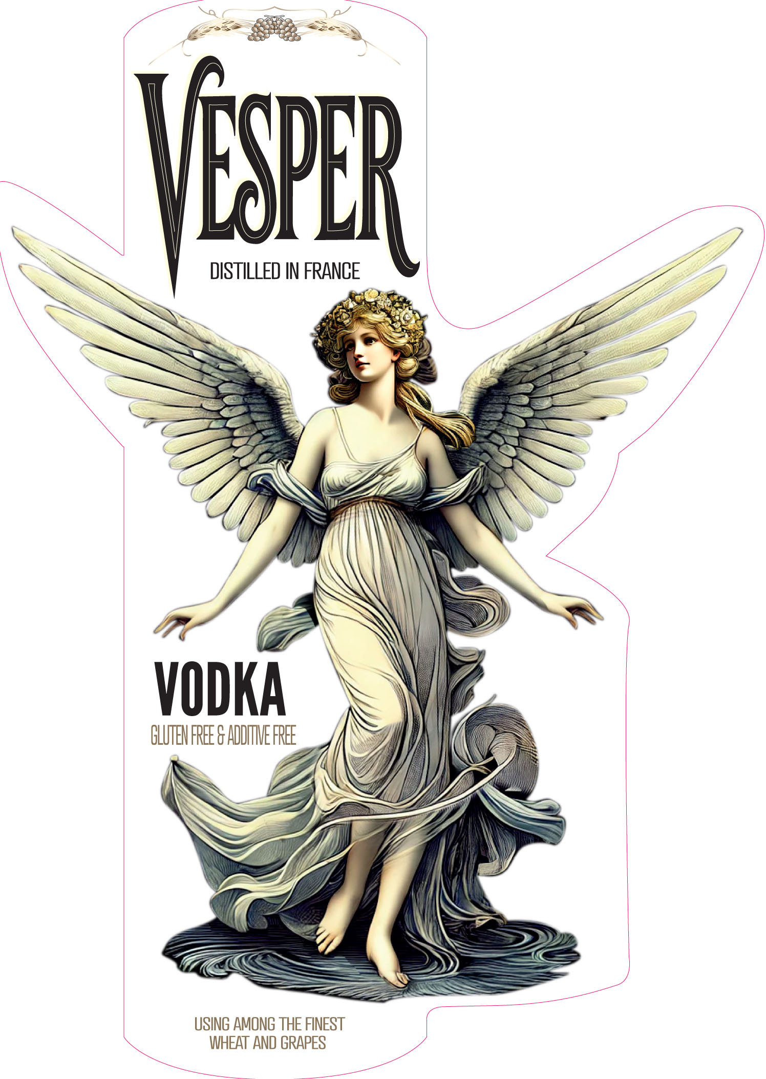 TABC label artwork for VESPER VODKA