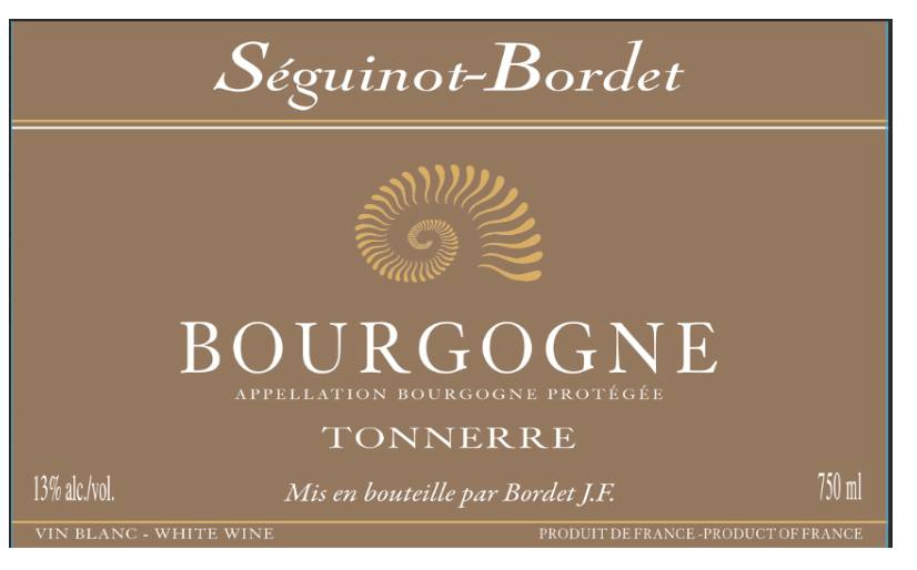 TABC label artwork for Seguinot Bordet Bourgogne Tonnerre