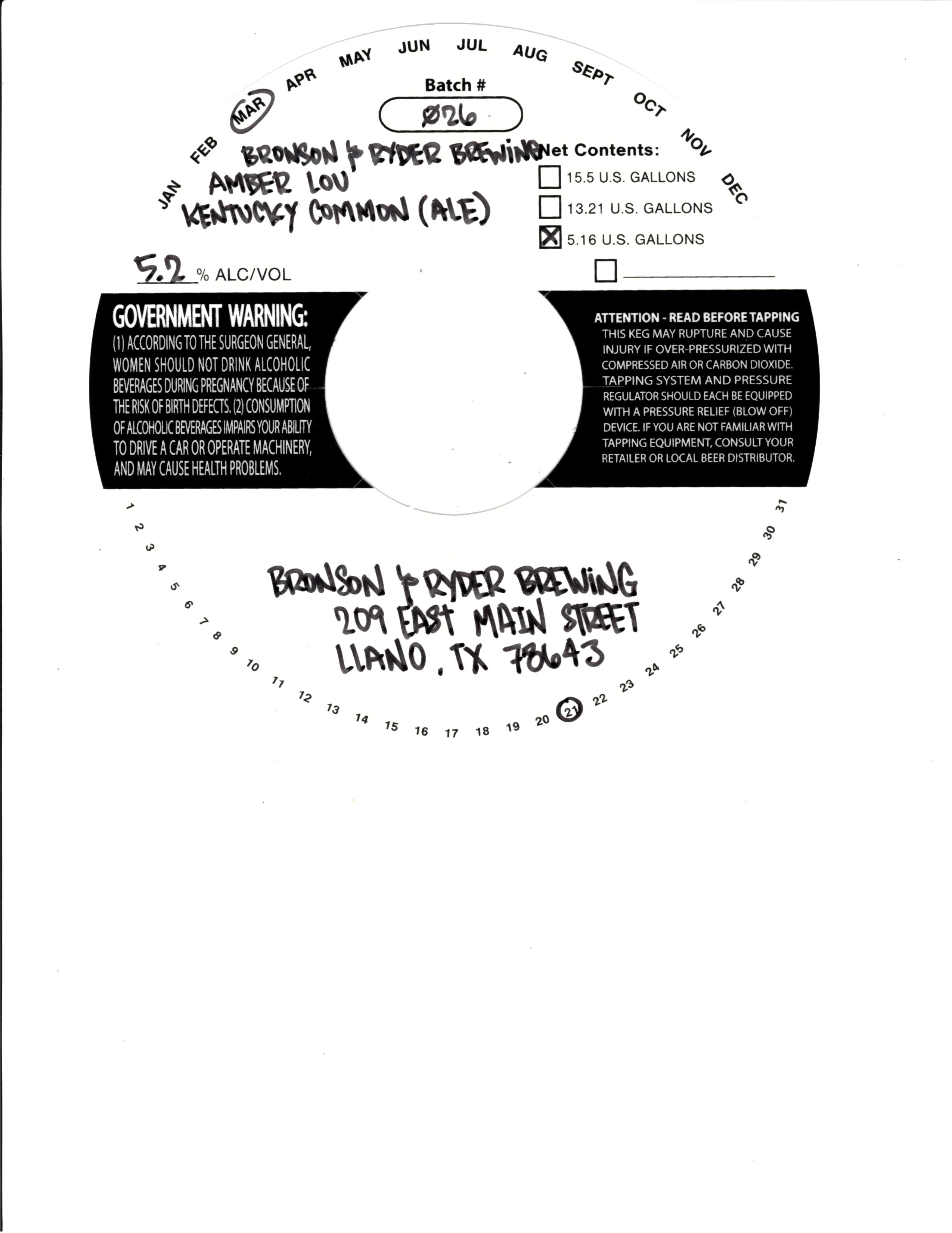 TABC label artwork for Amber Lou