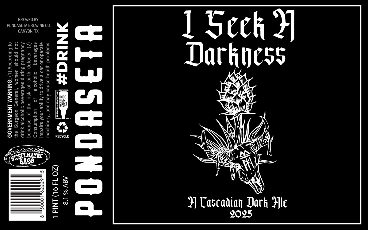 TABC label artwork for I Seek A Darkness