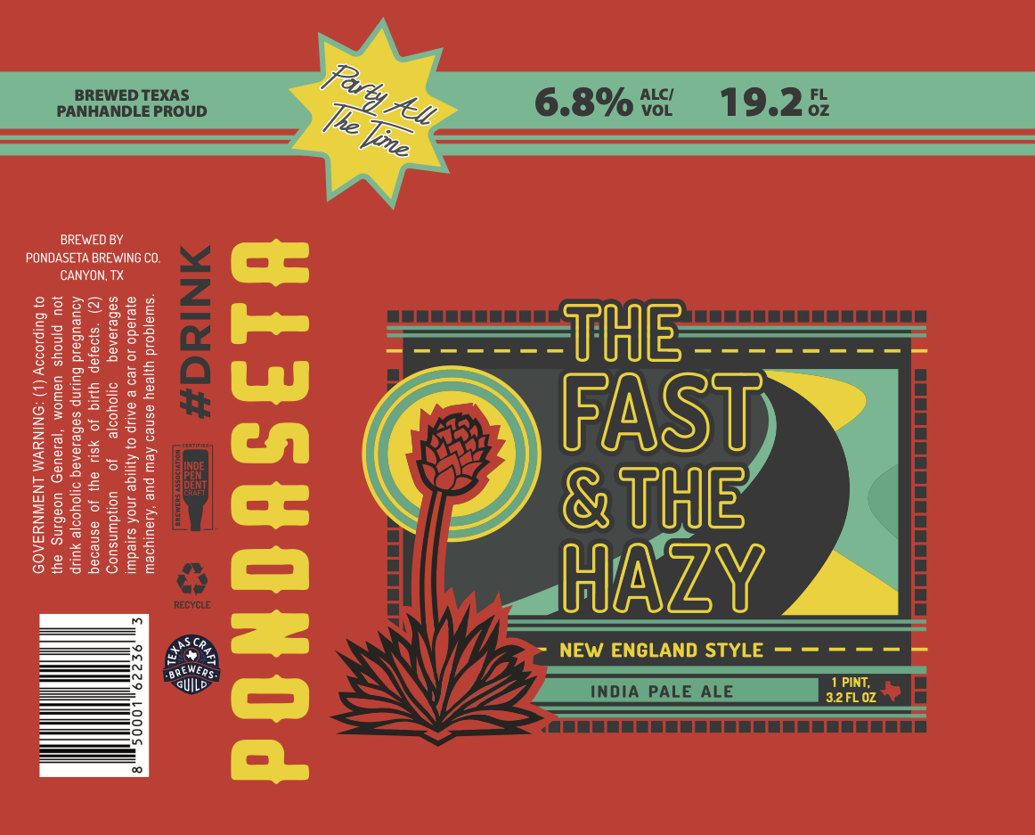TABC label artwork for The Fast & The Hazy