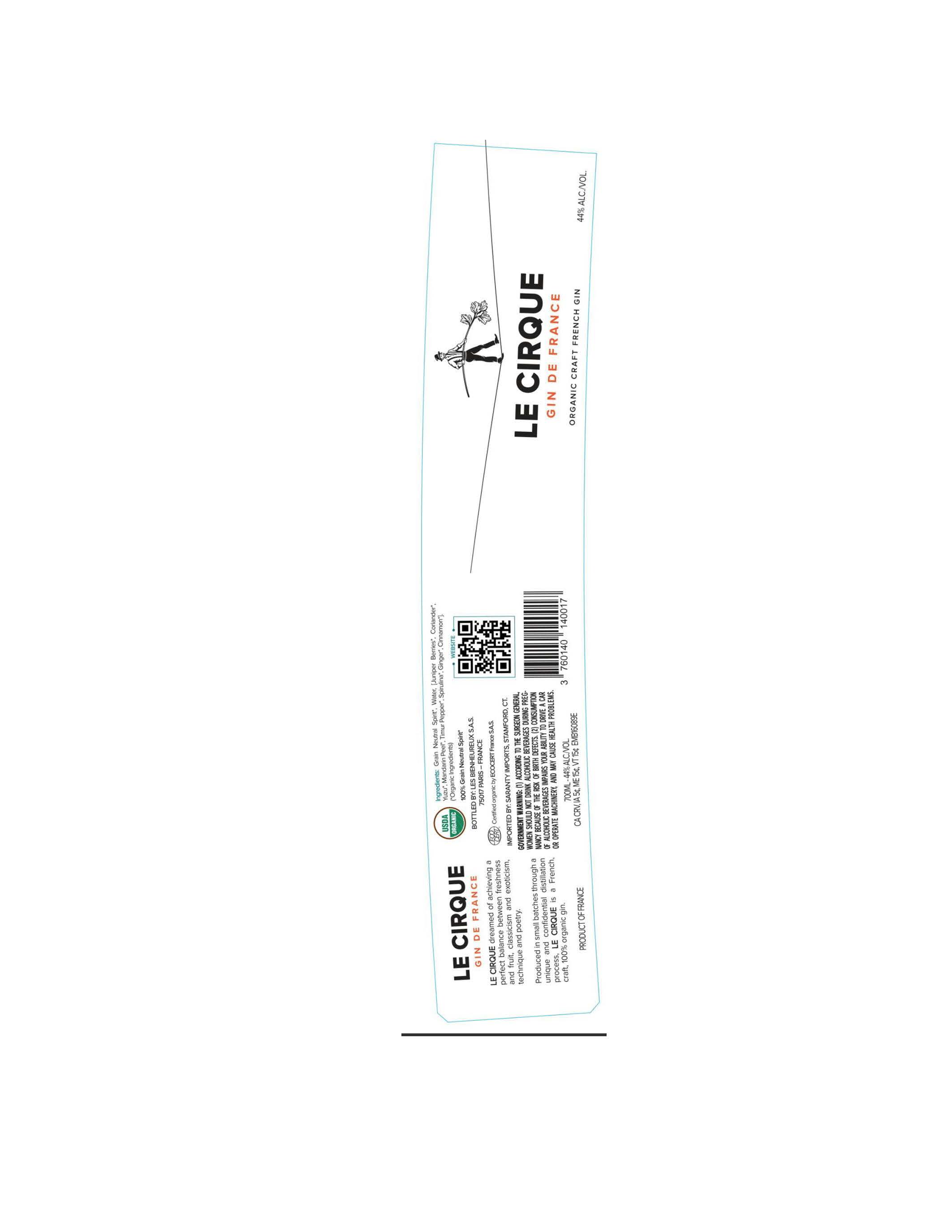 TABC label artwork for LE CIRQUE