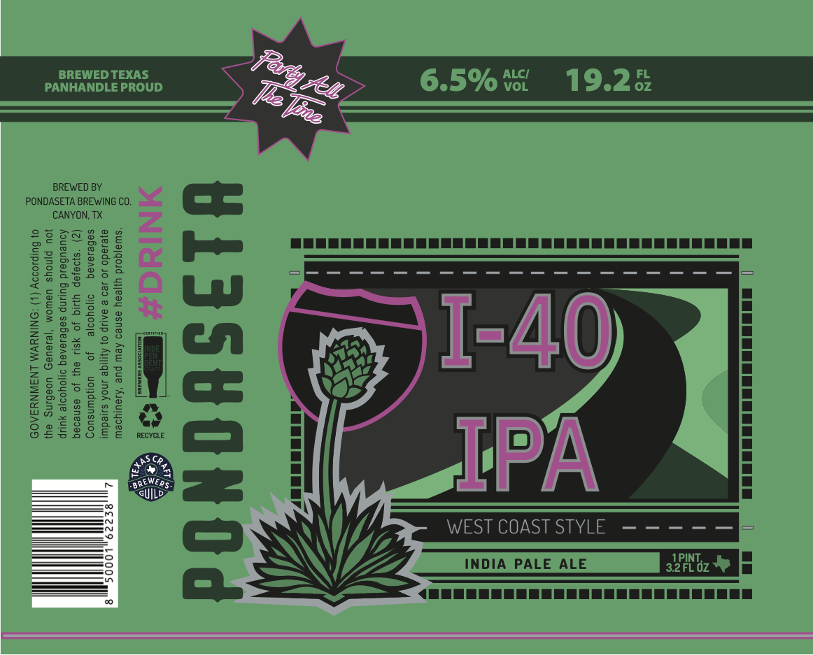 TABC label artwork for I-40