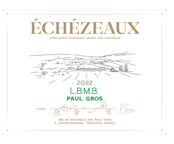 TABC label artwork for Paul Gros Echezeaux Les Beaux Monts Bas