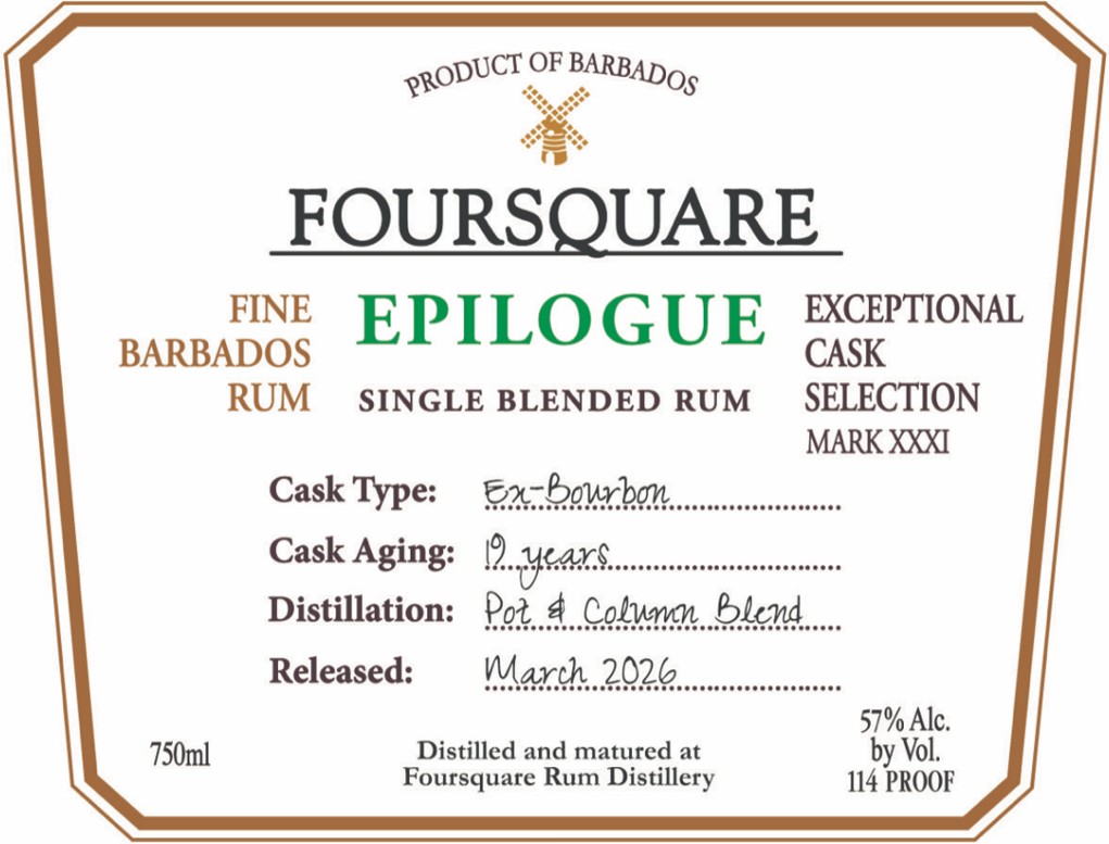 TABC label artwork for Foursquare Epilogue Mark XXXI