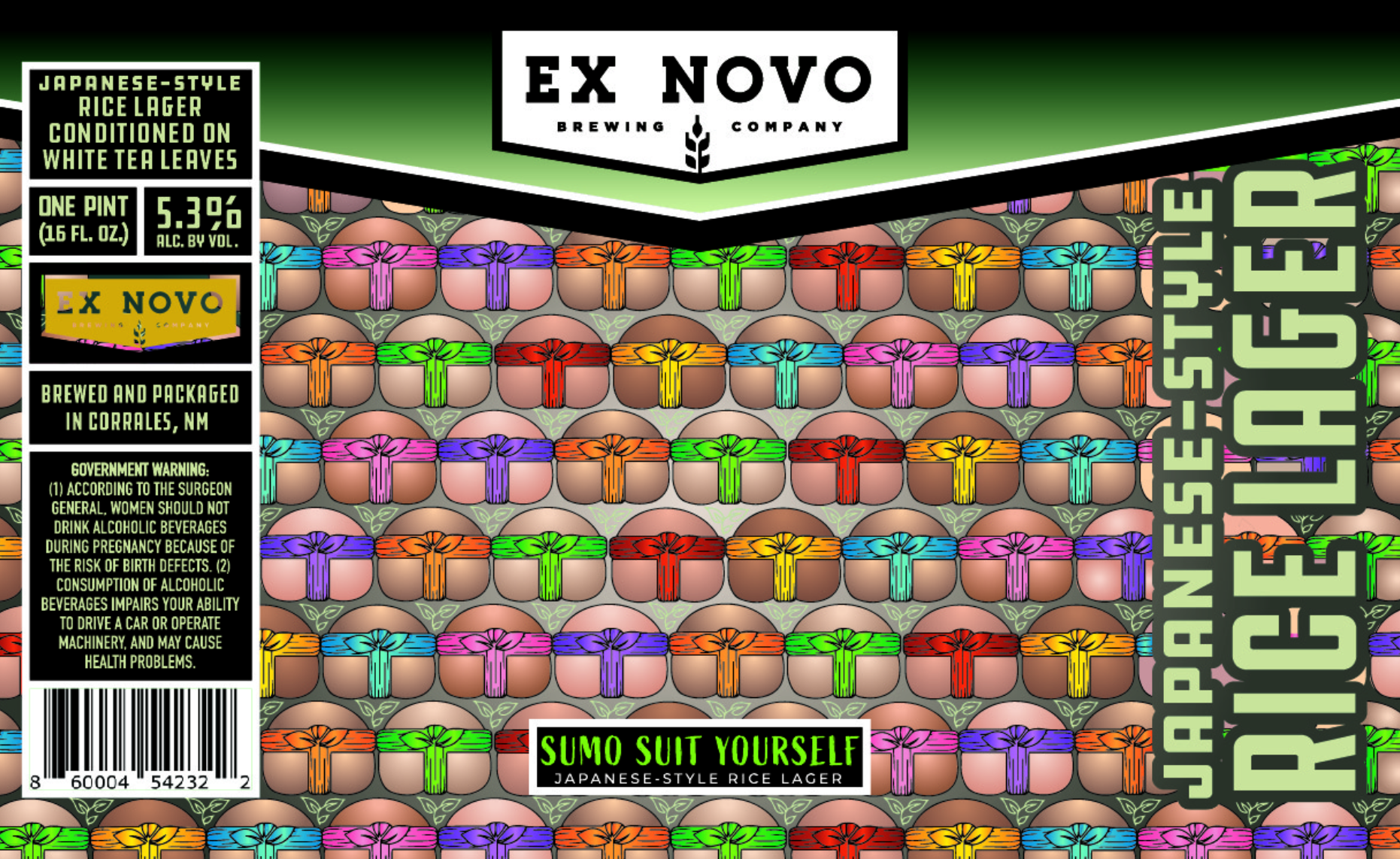 TABC label artwork for Ex Novo Sumo Suit Yourself Japanese-Style Rice Lager