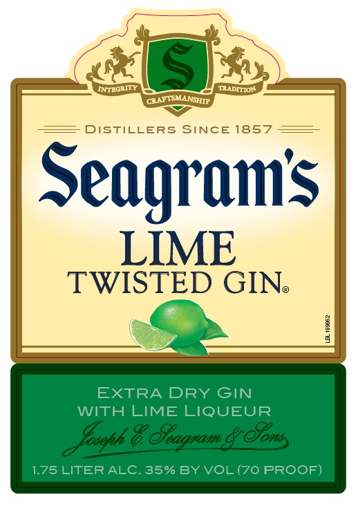 TABC label artwork for Seagram's Lime Twisted Gin