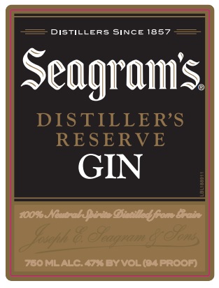 TABC label artwork for Seagram's Distiller's Reserve Gin